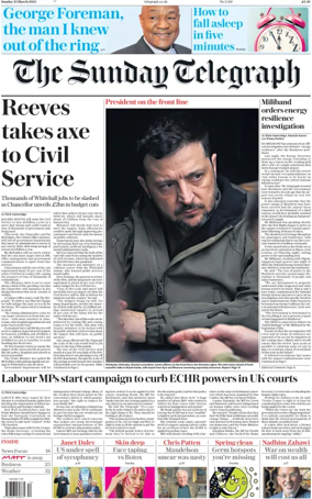 Cover of The Sunday Telegraph