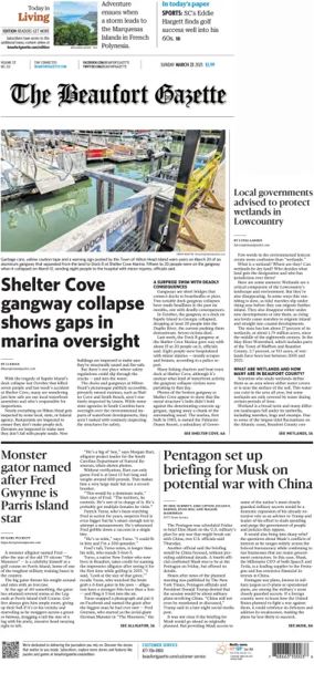 Cover of Beaufort Gazette (Sunday)