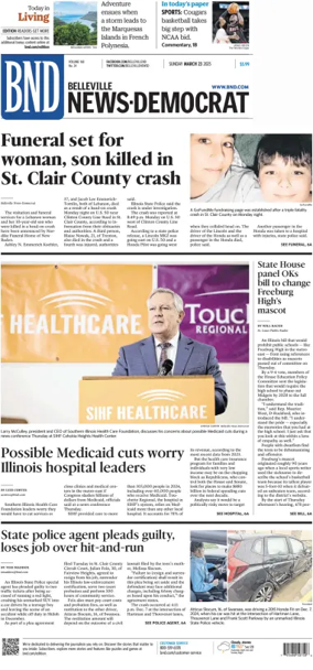 Cover of Belleville News-Democrat (Sunday)
