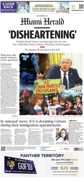 Cover of Miami Herald (Sunday)