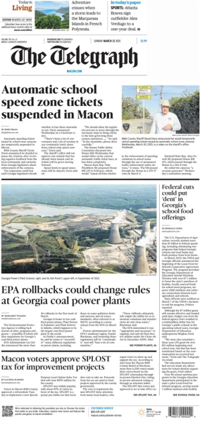 Cover of The Telegraph (Macon) (Sunday)