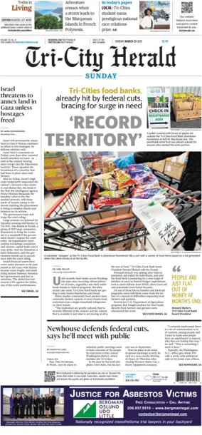 Cover of Tri-City Herald (Sunday)