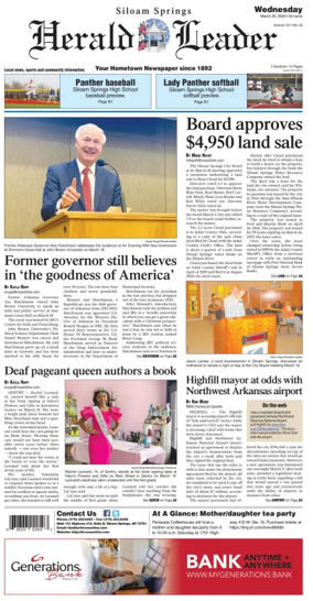Cover of Siloam Springs Herald Leader