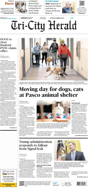 Cover of Tri-City Herald