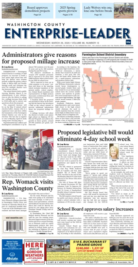 Cover of Washington County Enterprise-Leader
