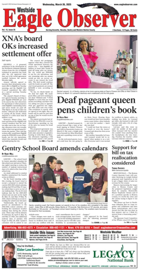 Cover of Westside Eagle-Observer