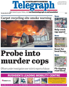 Cover of Northants Evening Telegraph