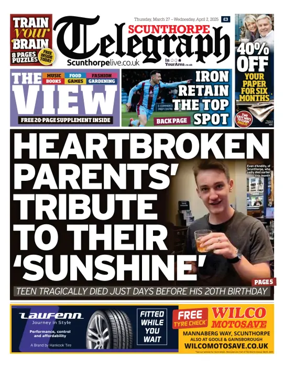Cover of Scunthorpe Telegraph