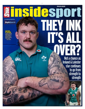Cover of Irish Daily Star - Inside Sport