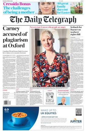 Cover of The Daily Telegraph - Saturday