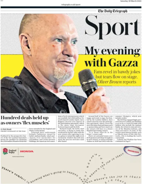 Cover of The Daily Telegraph - Sport Saturday