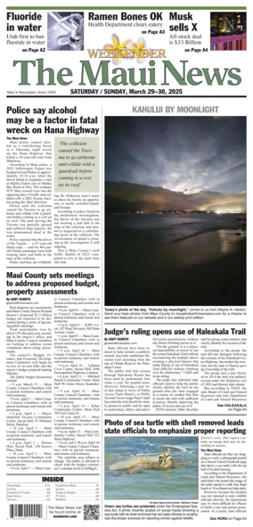 Cover of The Maui News - Weekender