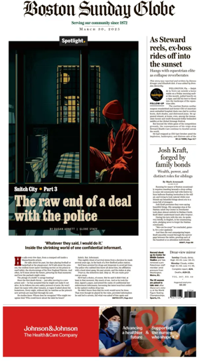 Cover of Boston Sunday Globe