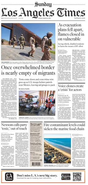 Cover of Los Angeles Times (Sunday)