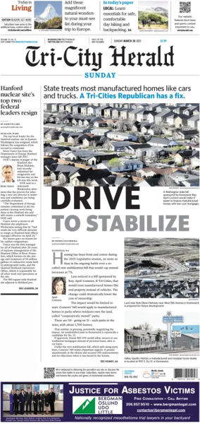 Cover of Tri-City Herald (Sunday)