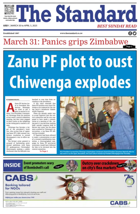 Cover of The Standard (Zimbabwe)