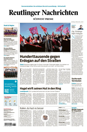 Cover of Reutlinger Nachrichten