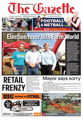 Cover of Warragul & Drouin Gazette