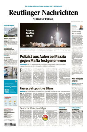 Cover of Reutlinger Nachrichten