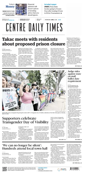 Cover of Centre Daily Times