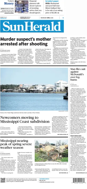 Cover of The Sun Herald