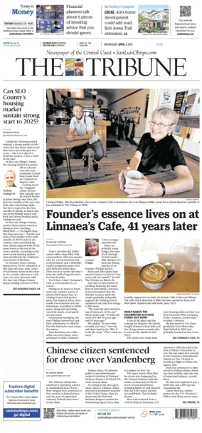 Cover of The Tribune (SLO)