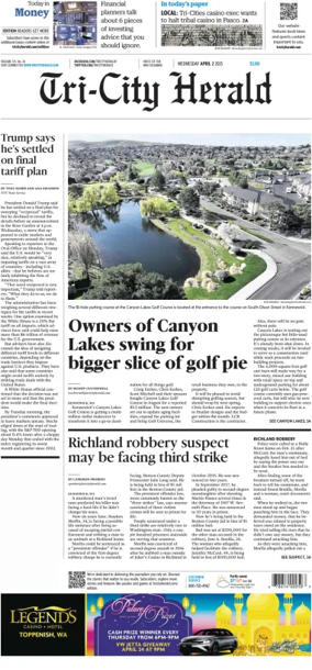 Cover of Tri-City Herald