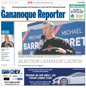 Cover of The Gananoque Reporter