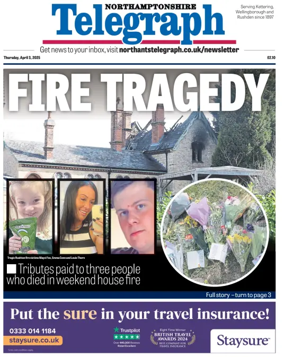 Cover of Northants Evening Telegraph