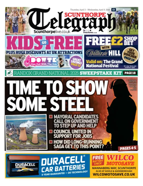 Cover of Scunthorpe Telegraph