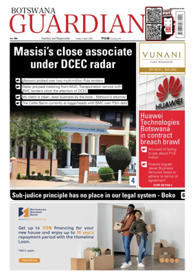 Cover of Botswana Guardian