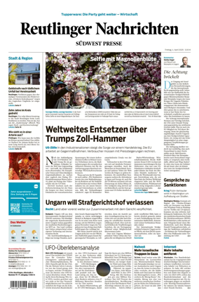 Cover of Reutlinger Nachrichten