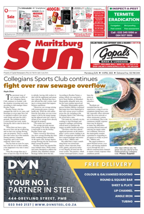 Cover of Maritzburg Sun (South Africa)