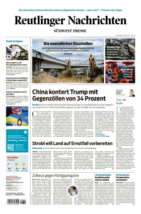 Cover of Reutlinger Nachrichten