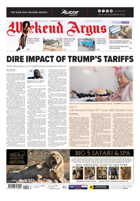 Cover of Weekend Argus (Saturday Edition)