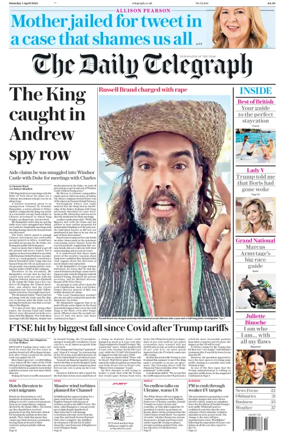 Cover of The Daily Telegraph - Saturday