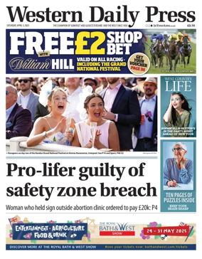 Cover of Western Daily Press (Saturday)