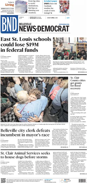 Cover of Belleville News-Democrat (Sunday)