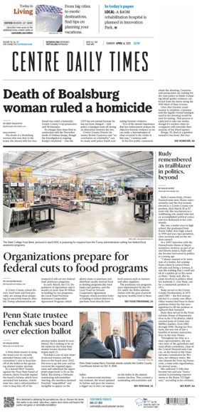 Cover of Centre Daily Times (Sunday)