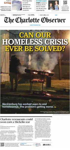 Cover of The Charlotte Observer (Sunday)