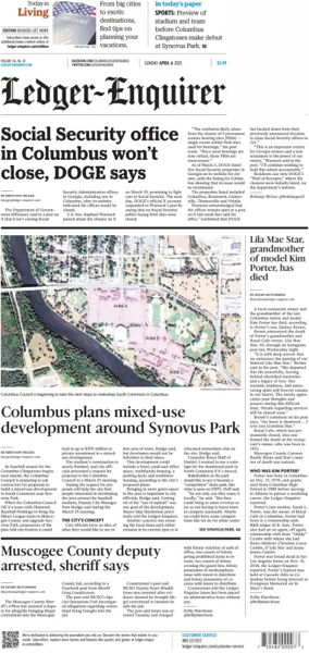 Cover of Ledger-Enquirer (Sunday)