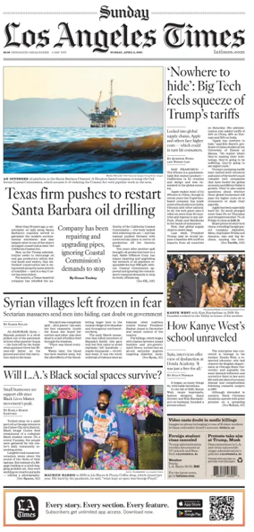 Cover of Los Angeles Times (Sunday)