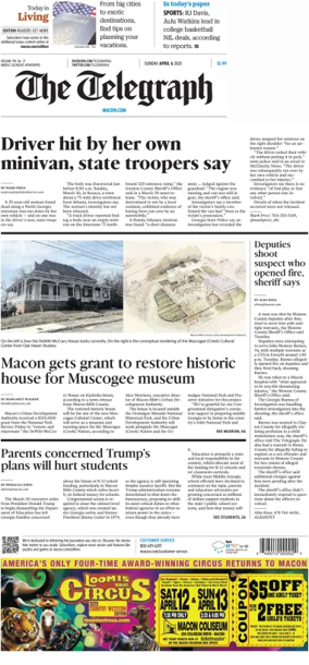 Cover of The Telegraph (Macon) (Sunday)