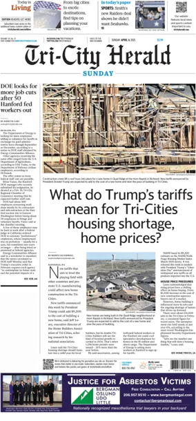 Cover of Tri-City Herald (Sunday)