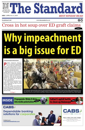 Cover of The Standard (Zimbabwe)