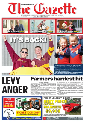 Cover of Warragul & Drouin Gazette