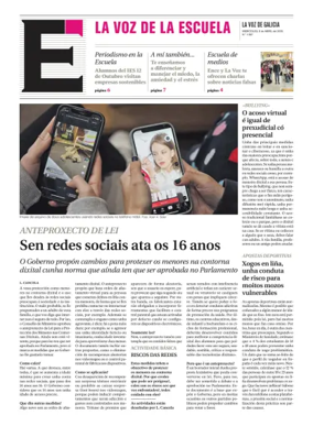 Cover of La Voz de Galicia (Lugo) - La Voz de la Escuela