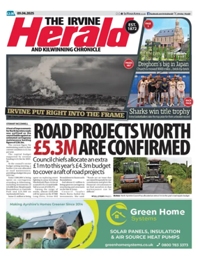Cover of The Irvine Herald and Kilwinning Chronicle