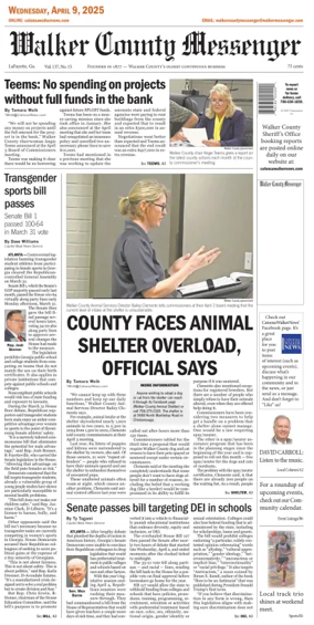 Cover of Walker County Messenger