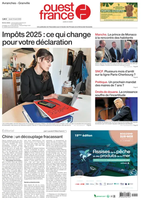 Cover of Ouest France (Avranches)